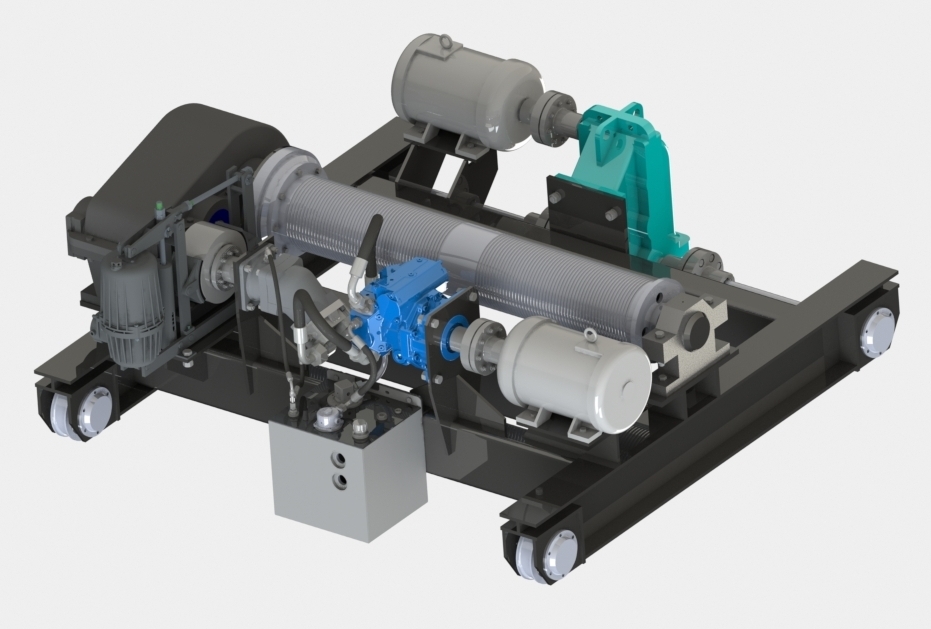 带液压升降驱动的桥起重机小车